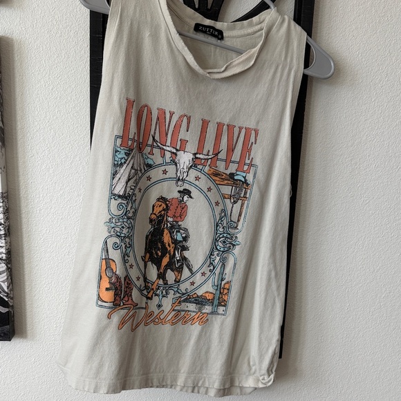 Tops - Long Live Western Graphic Tank Top